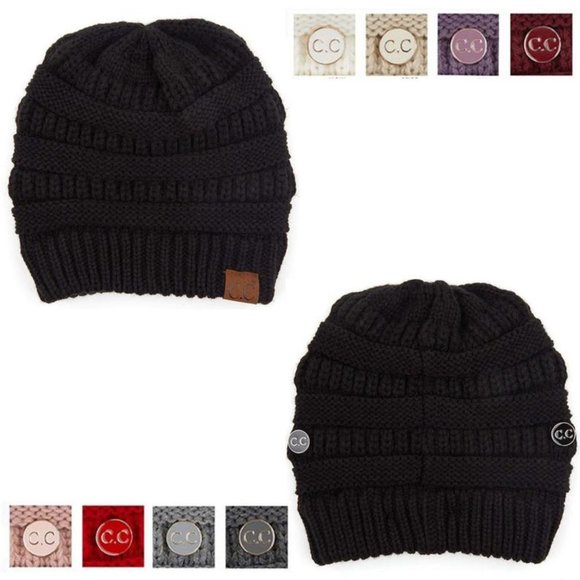 CC Unisex Thick Soft Knit Beanie + Knit Facemask - Picture 5 of 13